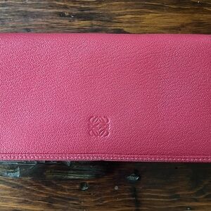 LOEWE Red Leather Wallet